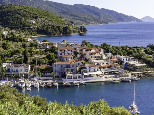 The little port of Steni Vala, seen from the villa, is only 10 minutes' walk away.
